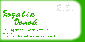 rozalia domok business card